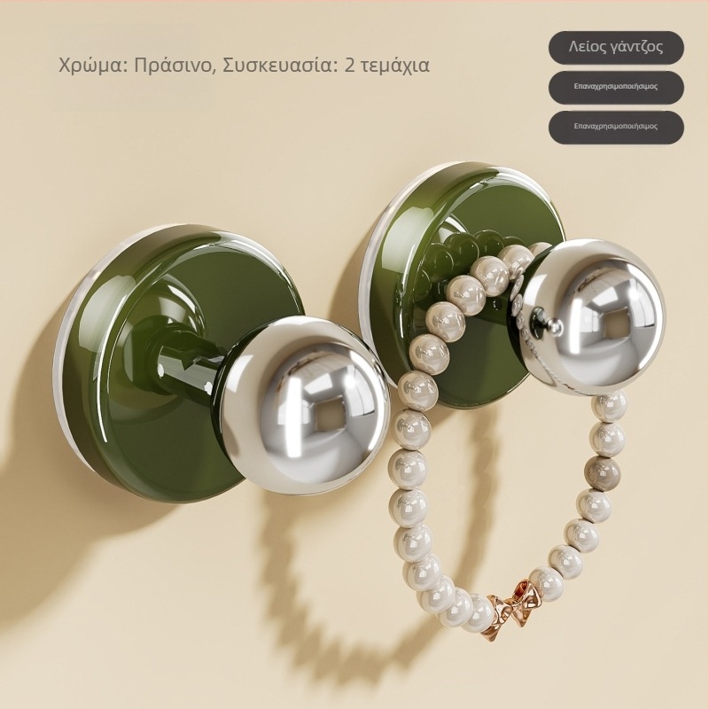 imega Y3948 Λαβή πόρτας με απορροφητικό κύπελλο — χωρίς διάτρηση, PET+ABS+ανοξείδωτος χάλυβας, επιφάνεια: χύτευση με έγχυση