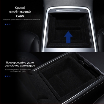 Κεντρική θήκη αποθήκευσης κεντρικής κονσόλας για Tesla Model Y και Model 3 — πλαστικό, βάρος 30, κωδικός XF-11, δυνατότητα παραμετροποίησης