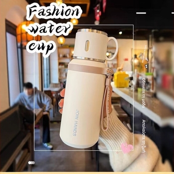 Θερμομονωμένη κούπα κενού από ανοξείδωτο ατσάλι 316, εσωτερικό 316 SS, εξωτερικό 304 SS, μόνωση 6-12 ωρών, με χερούλι, προσαρμοζόμενη