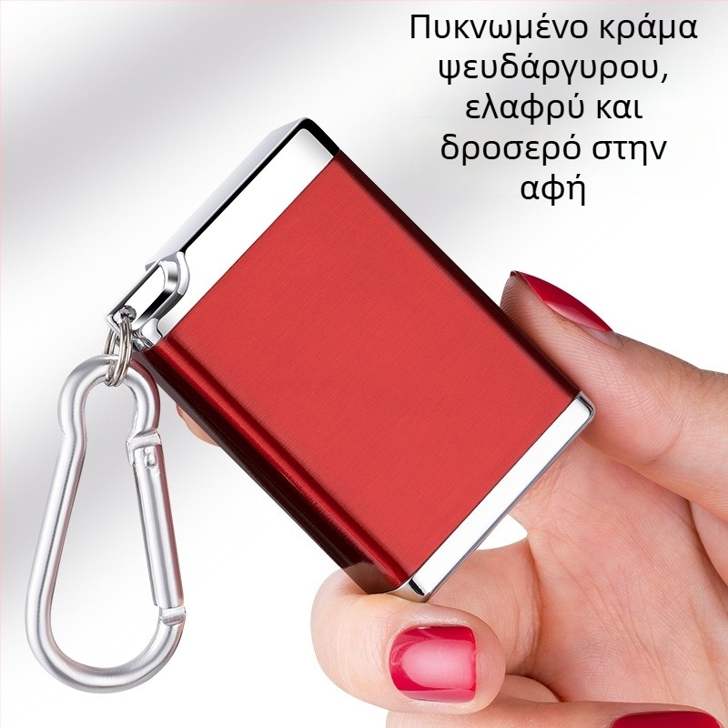 Φορητό μεταλλικό τασάκι αυτοκινήτου από κράμα ψευδαργύρου με κρεμάμενο κούμπωμα - μεγάλη χωρητικότητα, εκτύπωση λογότυπου, προσαρμογή