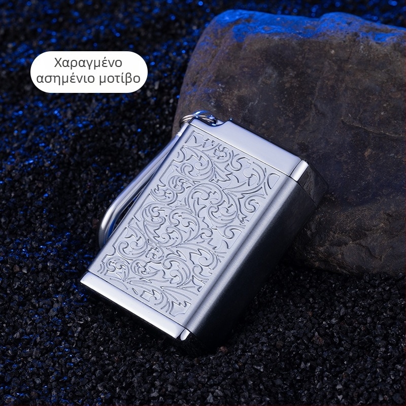 Φορητό μεταλλικό τασάκι αυτοκινήτου από κράμα ψευδαργύρου με κρεμάμενο κούμπωμα - μεγάλη χωρητικότητα, εκτύπωση λογότυπου, προσαρμογή