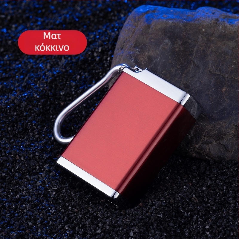 Φορητό μεταλλικό τασάκι αυτοκινήτου από κράμα ψευδαργύρου με κρεμάμενο κούμπωμα - μεγάλη χωρητικότητα, εκτύπωση λογότυπου, προσαρμογή