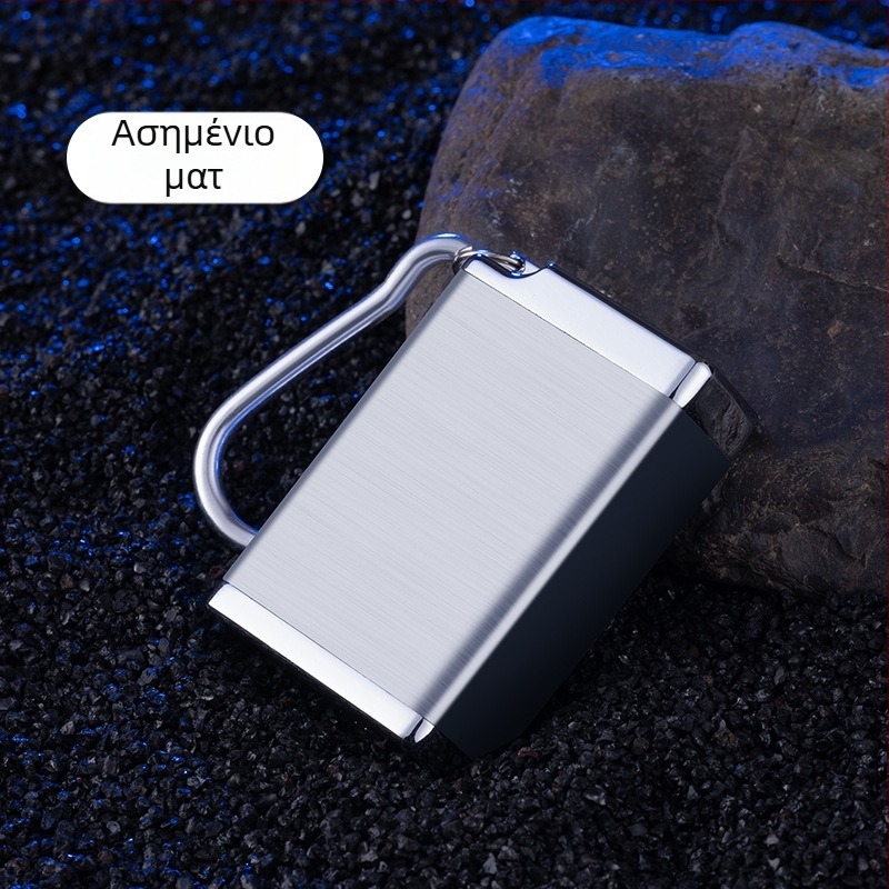 Φορητό μεταλλικό τασάκι αυτοκινήτου από κράμα ψευδαργύρου με κρεμάμενο κούμπωμα - μεγάλη χωρητικότητα, εκτύπωση λογότυπου, προσαρμογή