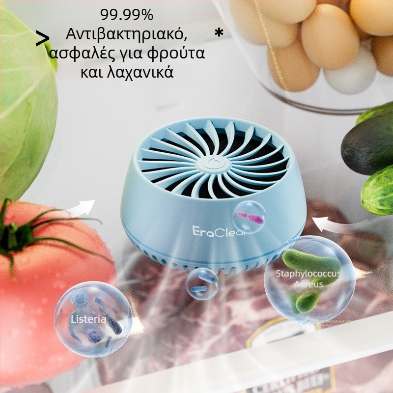 Eraclean BM03 Αποσμητής Ψυγείου και Συσκευή Διατήρησης Φρεσκάδας με ενεργό άνθρακα, κατάλληλο για ψυγείο, ντουλάπι και παπουτσοθήκη, κάλυψη 10 m², θόρυβος κάτω από 36 dB