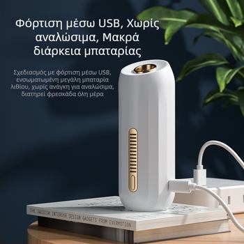 Φορητός καθαριστής αέρα USB για αυτοκίνητο και σπίτι με τεχνολογία αρνητικών ιόντων, εξάλειψη οσμών και απολύμανση