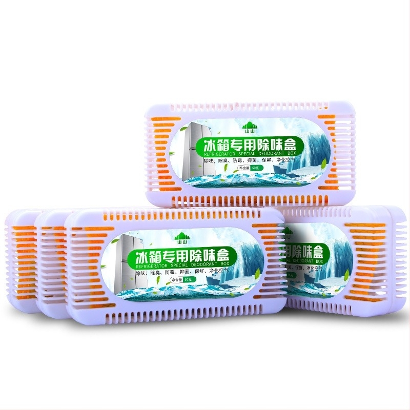 Κουτί αποσμητικού για ψυγείο – σετ 5 τεμαχίων, αποσμηση και απολύμανση, μπαμπού άνθρακας, καθαρό περιεχόμενο 275 g