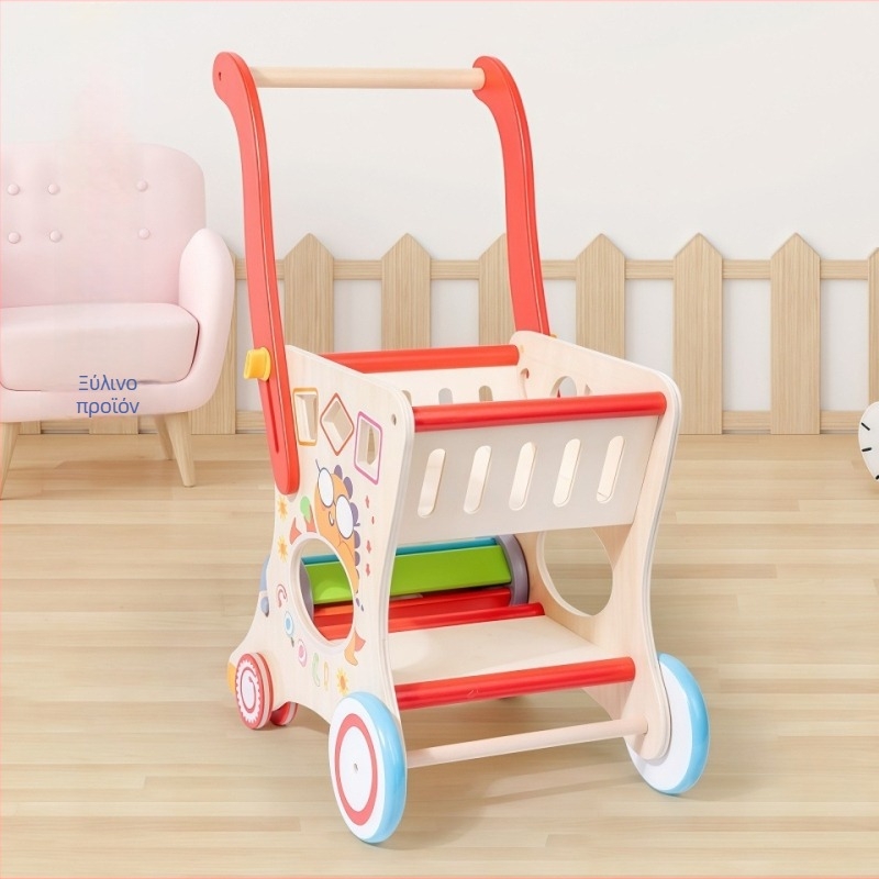 Ξύλινο παιδικό περπατητήρι με τράβηγμα – Xinnan Wood; υλικό: ξύλο; κατάλληλο για 4–6 ετών; διαθέσιμο βίντεο οδηγός