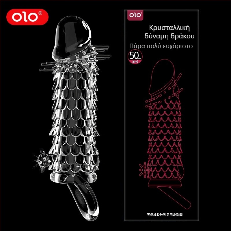 OLO σετ κρυστάλλων δόνησης με δράκο-κλίμακα για ενήλικες — ηλεκτρικός έλεγχος, μαλακό gel, περιλαμβάνει λιπαντικό, 5ετής εγγύηση