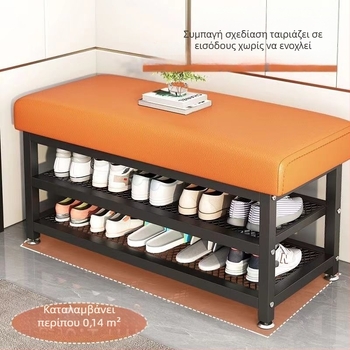 Κινητή καρέκλα αποθήκευσης παπουτσιών από Oxford ύφασμα με ενσωματωμένο κάθισμα