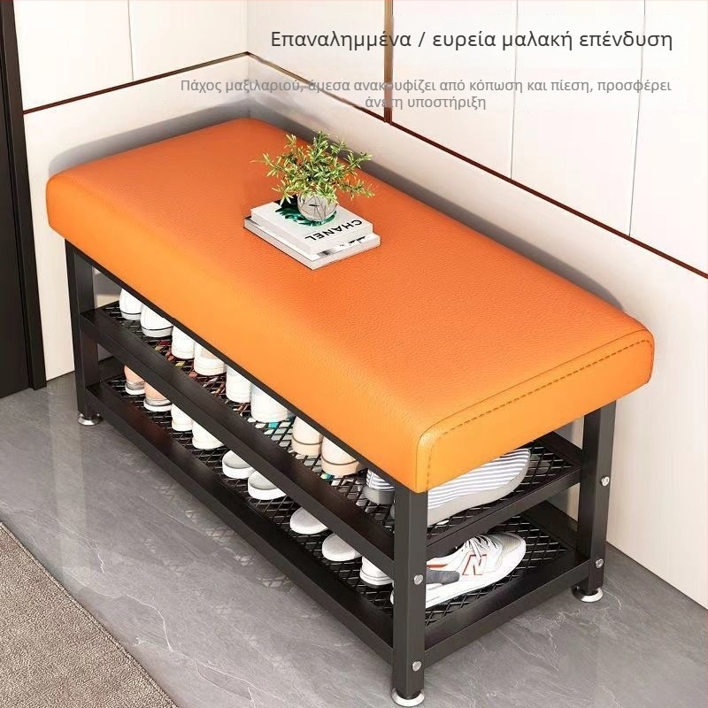 Κινητή καρέκλα αποθήκευσης παπουτσιών από Oxford ύφασμα με ενσωματωμένο κάθισμα