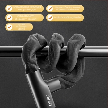 Κλειδαριά αλυσίδας για ποδήλατα και πόρτες – Μοντέλο JTS-LT-K2-6-1000, Υλικό: κράμα χάλυβα και ψευδάργυρος