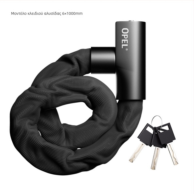 Κλειδαριά αλυσίδας για ποδήλατα και πόρτες – Μοντέλο JTS-LT-K2-6-1000, Υλικό: κράμα χάλυβα και ψευδάργυρος