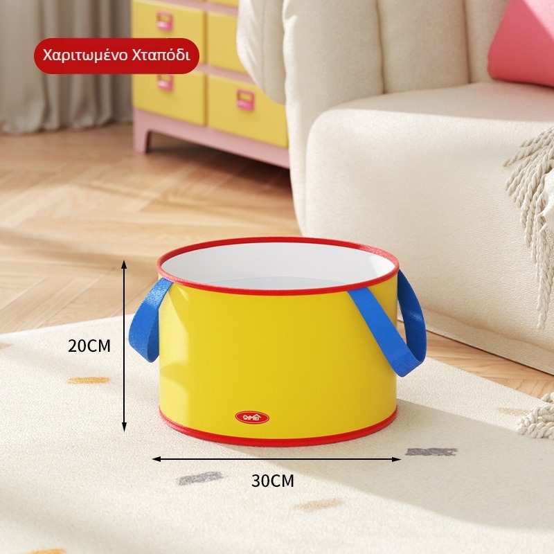 Κουβάς ποδιών για βύθισμα με σχέδιο καρτούν, φορητός και πτυσσόμενος, σταθερή θερμοκρασία, από νάιλον ύφασμα