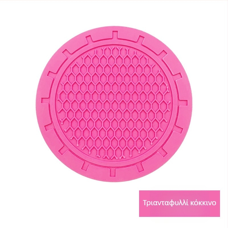 Βάση ποτηριού αυτοκινήτου από PVC με κυψελοειδή δομή, εκτυπωμένο λογότυπο Haoli, αντιολισθητικό