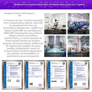 Φορητός αναδιπλούμενος ανεμιστήρας USB με ενσωματωμένη μπαταρία, κινητήρας χωρίς ψήκτρες, 6 λεπίδες, 5 ταχύτητες, ήσυχη λειτουργία κάτω από 36 dB