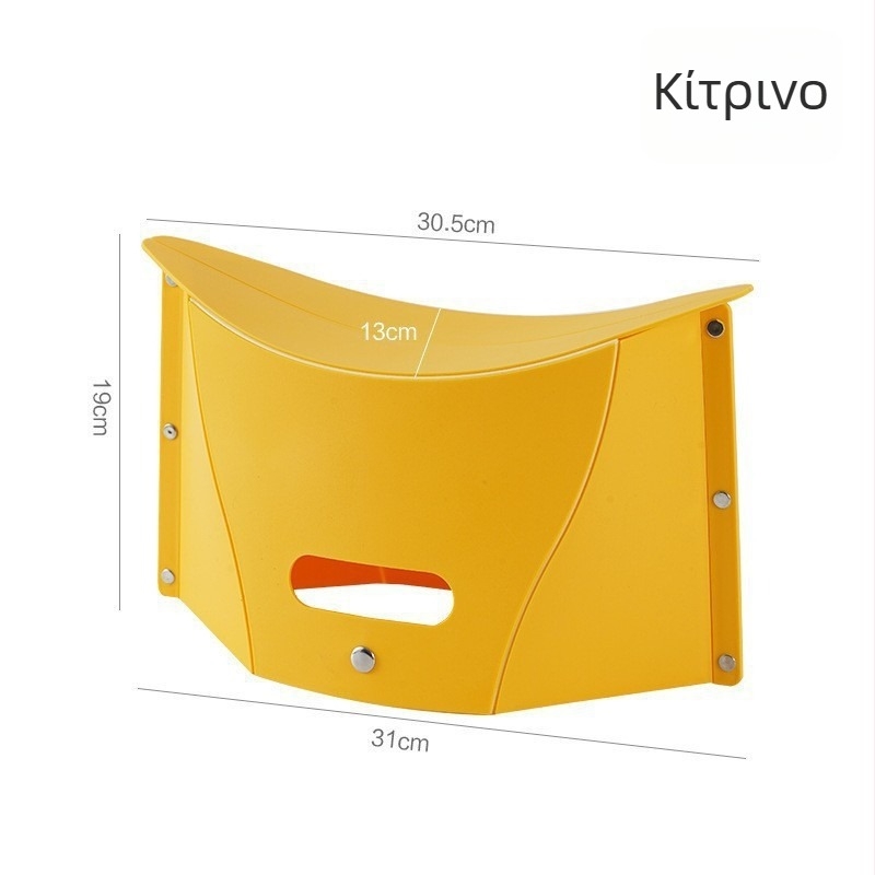 Πτυσσόμενο πλαστικό σκαμπό με χώρο αποθήκευσης για κατασκήνωση και ψάρεμα, χωρητικότητα 12 L, πολυγωνική επιφάνεια, φορητό