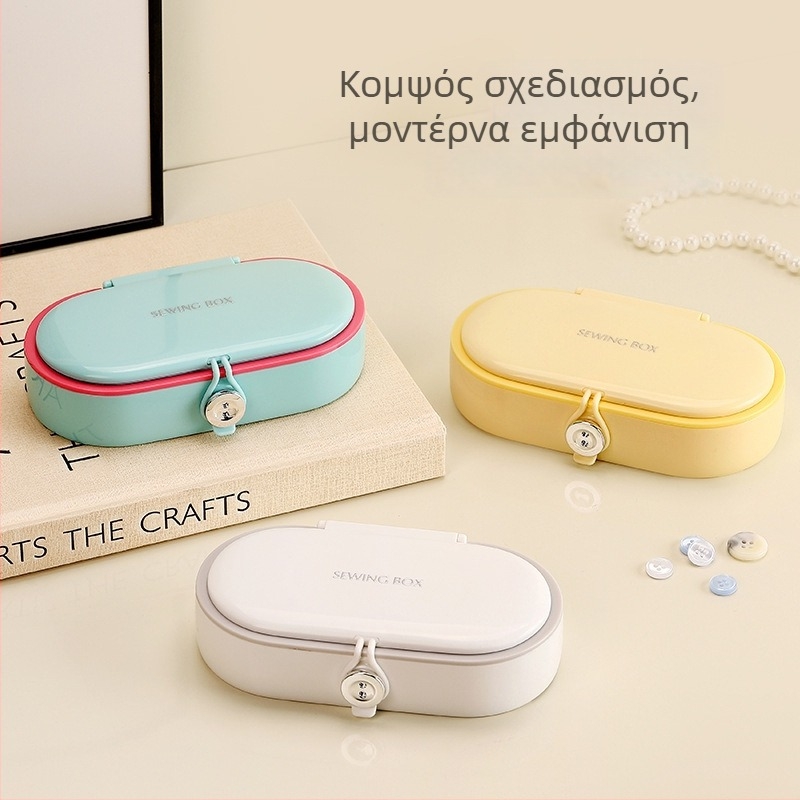 Μαγνητικό Κουτί Βελονιών και Νημάτων, Αυτοσχεδιασμένο, Φορητό Σετ Ραπτικής, Πλαστικό, 144 Τεμάχια, Στυλ Ελαφρύ Λούξ, Με Προσαρμογή