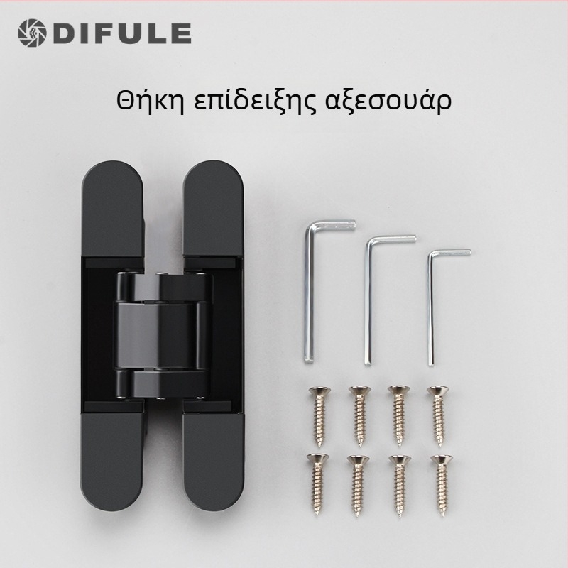 DIFULE 3D Ρυθμιζόμενος διασταυρούμενος μεντεσές, σχήματος H, Κράμα Ψευδάργύρου