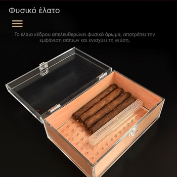 Dunhao Πλαστικός Υγραντήρας Πούρων – Απλός Στυλ, Ελαφρύς Λούξ, Κωδ. CD-069