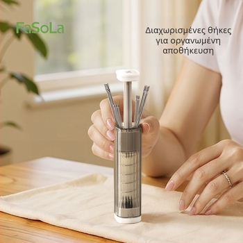 Φορητό σετ κουτί εργαλείων ραφής με βελόνες και κλωστή, PC/ABS/χαλύβας άνθρακα, 360 τεμάχια, DZ-844