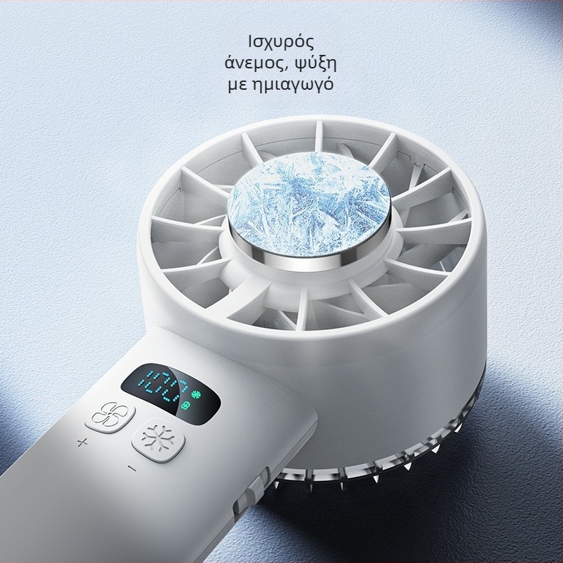 Φορητός USB ανεμιστήρας χειρός με ενσωματωμένη μπαταρία 2000-4000mAh, κινητήρας χωρίς ψήκτρες, 6+ λεπίδες, λειτουργία ψύξης