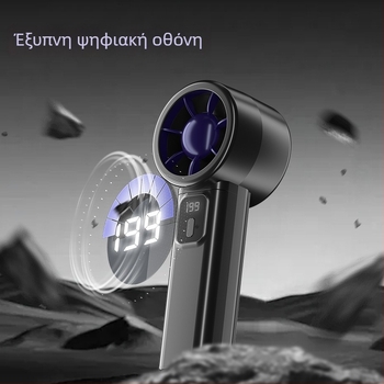 USB αναδιπλούμενος επιτραπέζιος ανεμιστήρας με ενσωματωμένη μπαταρία 1000–1200mAh, 6+ ταχύτητες, 5V 4,5W, θόρυβος 36–45 dB