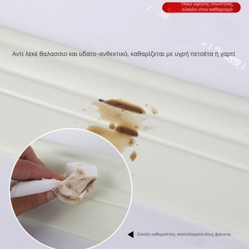 Αυτοκόλλητο 3D γωνιακό διακοσμητικό προφίλ τοίχου, υλικό καουτσούκ, κωδικός προϊόντος TbQrXFDC, στυλ Άλλο