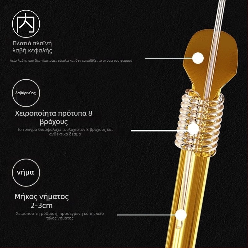 Σετ διπλών αγκιστρών με προδεδεμένη γραμμή, 20 ζεύγη