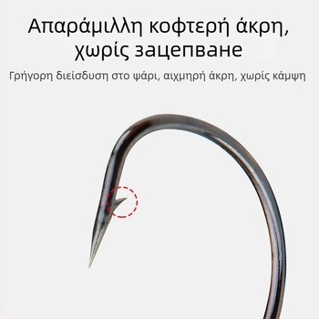 Chuangxin αγκίστρι crank με ακίδα και κεφαλή μολύβδου, 200 τεμάχια σε συσκευασία για θαλάσσιο ψάρεμα