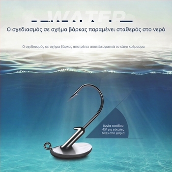 Huizhu Αγκίστρι με μόλυβδο, με αιχμές, για αλιεία σε ποταμό