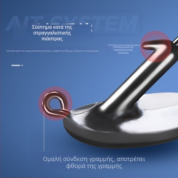 Huizhu Αγκίστρι με μόλυβδο, με αιχμές, για αλιεία σε ποταμό