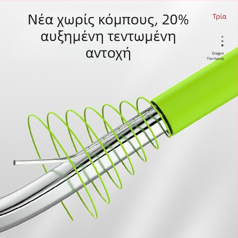 Dragon Hand χωρίς κόμπους, σετ 6 τεμάχίων κοντή γραμμή αλιείας με διπλά αγκίστρια, 25 εκ, χρυσό μανσέτα