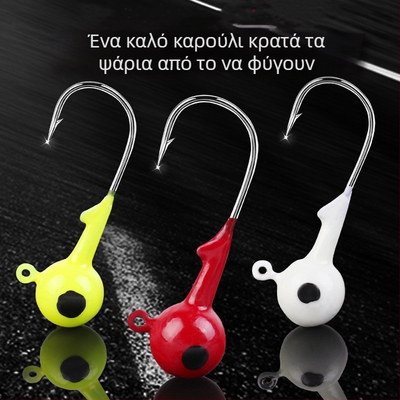 Αγκίστρι με κεφαλή μολύβδου για μαλακά δολώματα, με ακίδες, αριθμός αγκίστρου 17, υλικό μολύβδινο, για αλιεία σε ωκεάνια παραλία