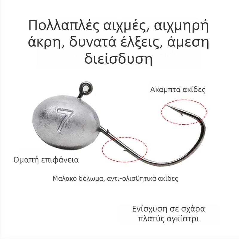 Zhu xingyu Αγκίστρι με κεφαλή από μόλυβδο για ρίζικό ψάρεμα, με barb, ποταμικό ψάρεμα, κουτί 100