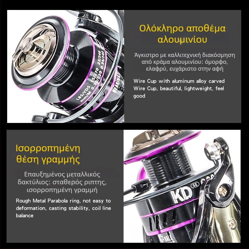 Περιστροφικό καρούλι ψαρέματος JIANING, προέλευση Zhejiang, συσκευασία 40 τεμάχια