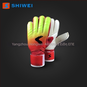 Γάντια τερματοφύλακα για ποδόσφαιρο – PU πίσω χεριού, λατέξ παλάμες; Shiwei; δυνατότητα προσαρμογής; Unisex; 100 ζεύγη