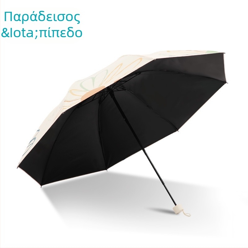 Αντηλιακή ομπρέλα 33886E Paradise Flower Dream, 8 μεταλλικοί βραχίονες, ύφασμα 190T, χειροκίνητο άνοιγμα, τριπλής αναδίπλωσης, UPF > 50, βάρος περίπου 350 g