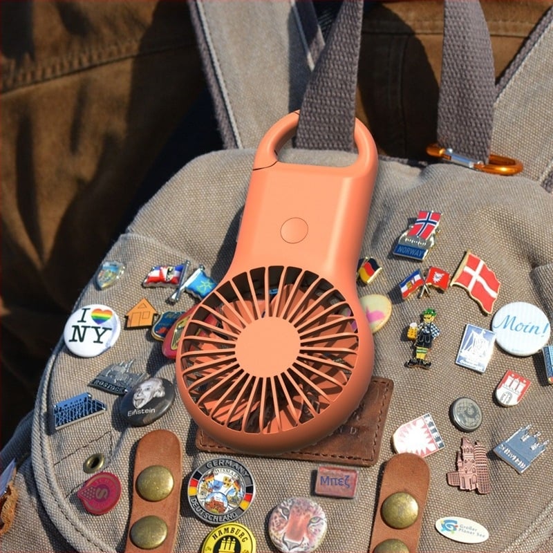 Χειροκίνητος φορητός USB μίνι ανεμιστήρας με ενσωματωμένη μπαταρία, 3 ταχύτητες, 5V 2W, αυτονομία 3–6 ωρών