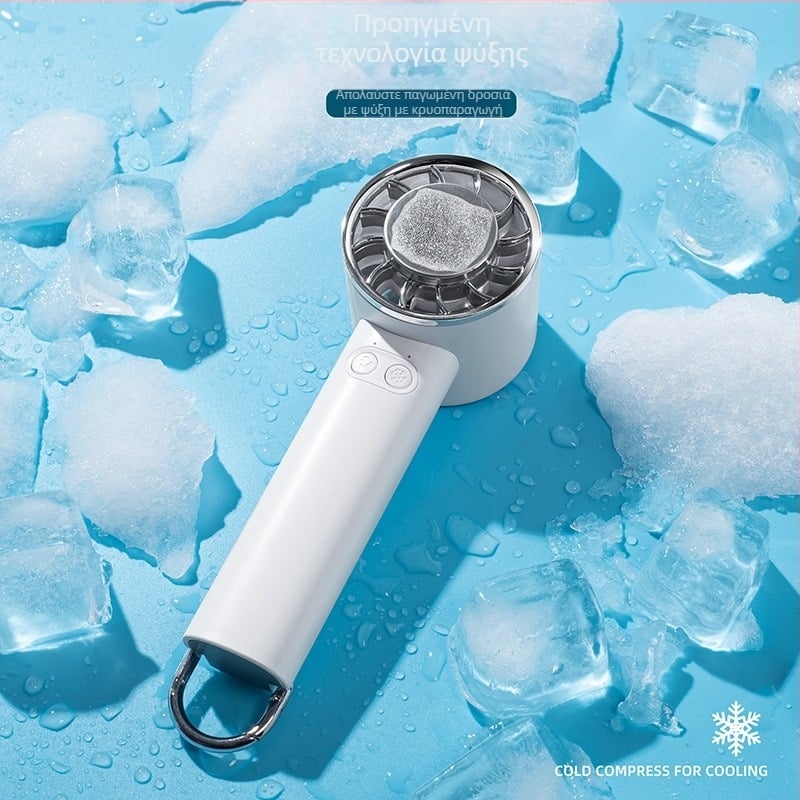 Χειροκίνητος USB ανεμιστήρας με κλιπ καραμπίνερ, 5 λεπίδες, κινητήρας χωρίς ψήκτρες, ενσωματωμένη μπαταρία 1200–2000mAh, 3 ταχύτητες, θόρυβος <36 dB, λειτουργία ψύξης με καραμπίνερ, μοντέλο SQT-1