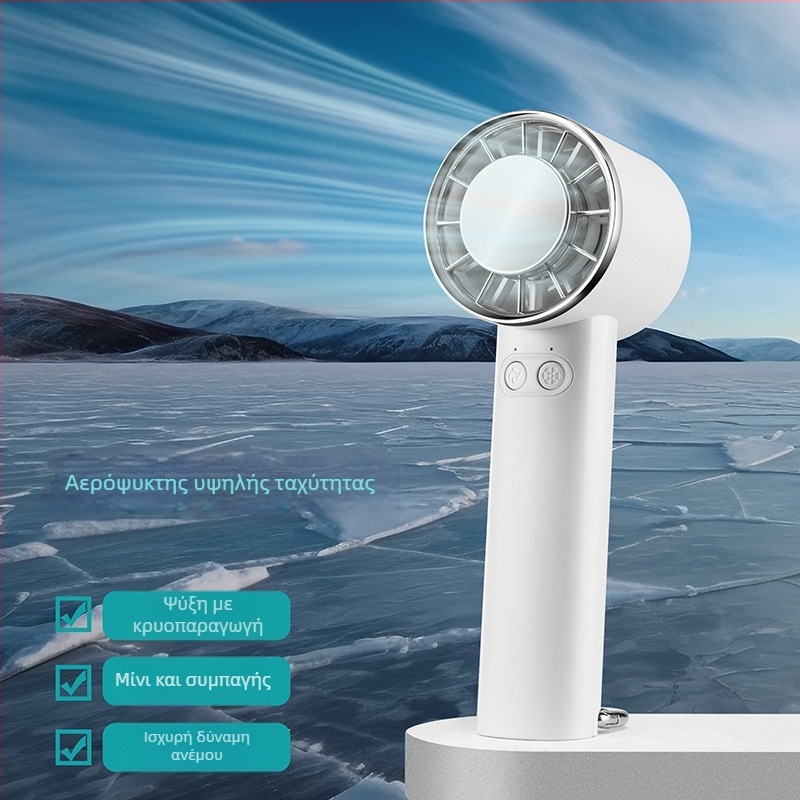 Χειροκίνητος USB ανεμιστήρας με κλιπ καραμπίνερ, 5 λεπίδες, κινητήρας χωρίς ψήκτρες, ενσωματωμένη μπαταρία 1200–2000mAh, 3 ταχύτητες, θόρυβος <36 dB, λειτουργία ψύξης με καραμπίνερ, μοντέλο SQT-1