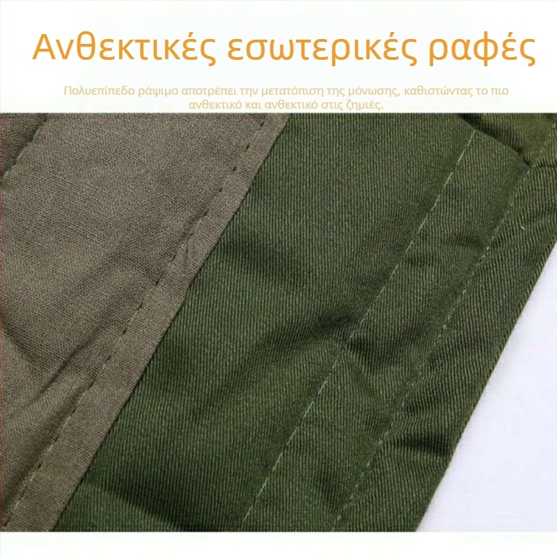 Unisex βαμβακερό χειμερινό παλτό σε στρατιωτικό στυλ, ανθεκτικό στον άνεμο και ζεστό (Βαμβάκι; Διαπνοή; Θερμότητα; Απομάκρυνση υγρασίας; Χειμώνας)