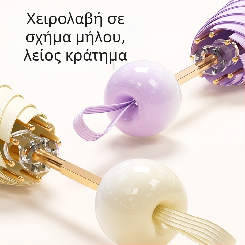Bodini ομπρέλα για ήλιο και βροχή, UV προστασία UPF >50, συμπαγής πεντατμητή με 6 ακτίνες, χειροκίνητος μηχανισμός ανοίγματος/κλεισίματος, δυνατότητα λογότυπου