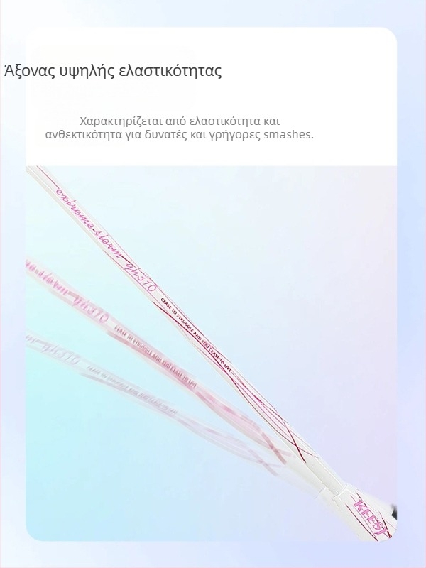 Μπάντμιντον ρακέτα – πλαίσιο από ανθρακονημάτα, βάρος 85–89 g, άμεσο χτύπημα, κατάλληλη για αρχάριους