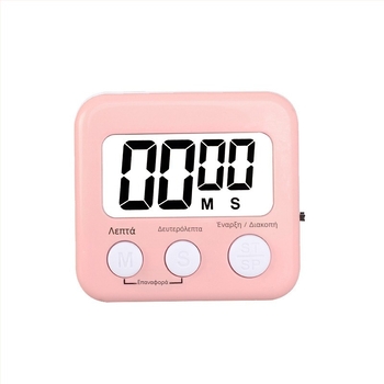 Kaitai KT ψηφιακό χρονόμετρο με συναγερμό και χρονογράφο, LED οθόνη, μπαταρία, ABS περίβλημα, ορθογώνιο σχήμα