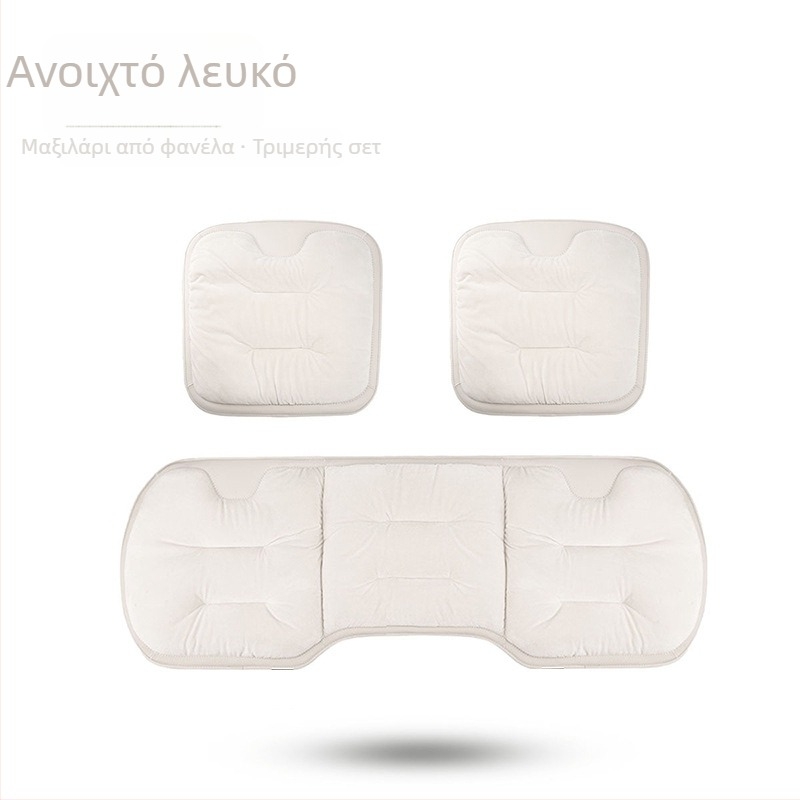 Μαξιλάρι καθίσματος αυτοκινήτου - Επιφάνεια: μάλλινο πλεκτό ύφασμα; Γέμισμα: φλανελ βαμβάκι; Χειμώνας; Σετ τριών τεμαχίων