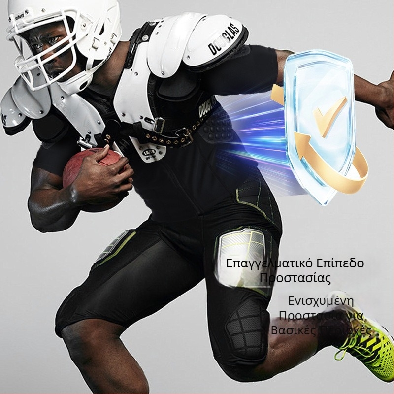 Αθλητικό προστατευτικό τοπ για ράγκμπι — προστασία ώμου, στήθους και μέσης; ύφασμα σπάντεξ; μάρκα Morning Walk; κατάλληλο για ράγκμπι