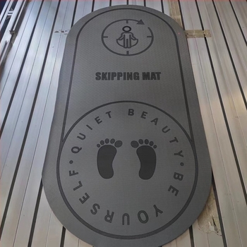 Μάτ για άλματα με σκοινί, TPE, πάχος 6 mm, ~600 g, γεωμετρικό μοτίβο, προέλευση Yiwu, Zhejiang