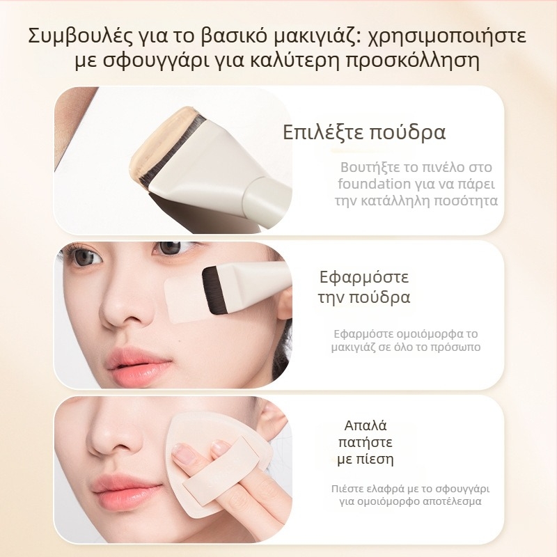 Πινέλο βάσης με συνθετικές τρίχες, ξύλινη κοντή λαβή, επίπεδη κεφαλή