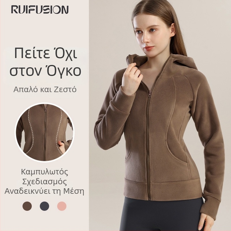 Γυναικείο παλτό με κουκούλα, παχύτερο για τον χειμώνα – εξωτερικό ύφασμα πολυεστέρα, επένδυση πολυεστέρα, μακριά μανίκια