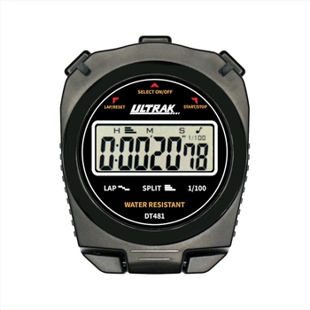 Ηλεκτρονικό χρονόμετρο DT481 ULTRAK – ABS περίβλημα, αδιάβροχο, με λειτουργία παύσης, οθόνη 1 γραμμής, για προπονήσεις στίβου